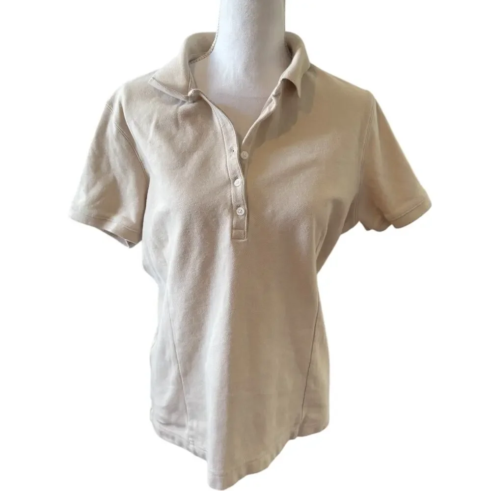 Nike Golf Performance Short Sleeve Polo Shirt Beige XXL